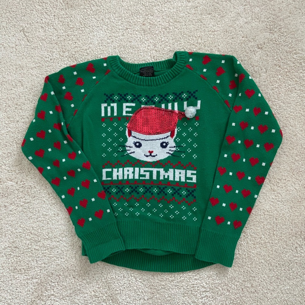 Meowy Christmas Kitten Ugly Sweater